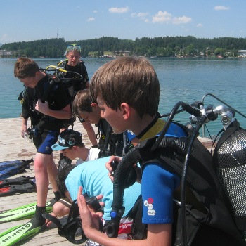 Kindertauchen, Easy Dive, Unterburg/Klopeiner See, Österreich