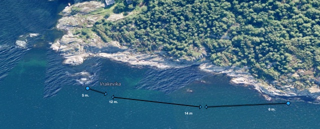 Taucher map, Vrakevika , Kristiansand , Norwegen