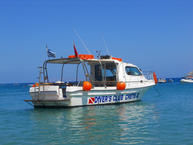 Petros - Iro 10m Long, Dive Boat 1, Divers Club Crete, Agia Pelagia, Kreta, Griechenland