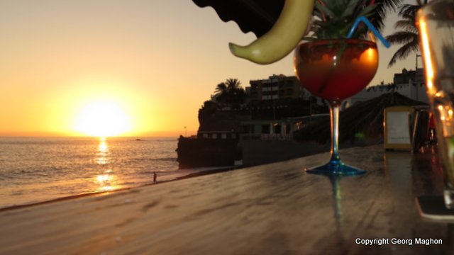 Sundowner am Strand, Hausriff Tauchpartner, Puerto Naos, Spanien, Kanarische Inseln