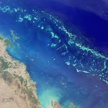 Great Barrier Reef - Satellitenaufnahme