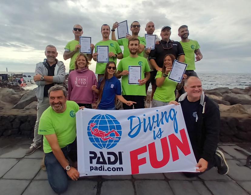 PADI IE-Prüfung bestanden, Lanzarote Non Stop Divers, Spanien, Kanaren (Kanarische Inseln)
