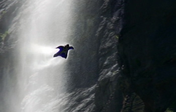 Halvor Angvik beim Flug durch einen Wasserfall - Attention a Life in Extremes