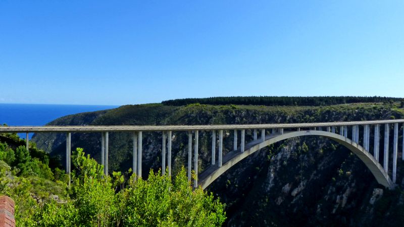 Bloukrans Bridge, höchster Bungeejump von einer Brücke weltweit, Hog Hollow Country Lodge, Südafrika