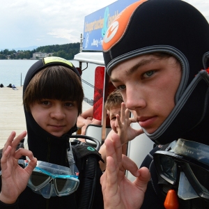 Kindertauchkurs Junior Open Water Diver, Tauchkurs für Kinder, Tauchen, Anfängertauchkurs, Easy Dive, Unterburg/Klopeiner See, Österreich