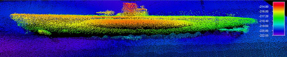 Sonarbild U-576 (NOAA)
