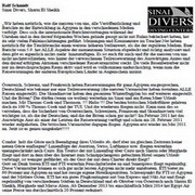 Sinai Divers, Das sagen die Betroffenen