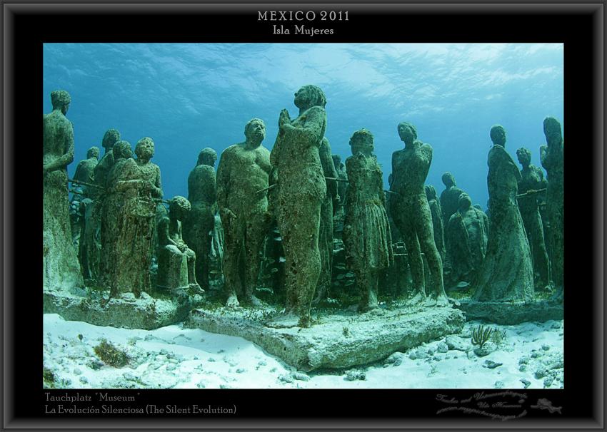 La Evolución Silenciosa (The Silent Evolution), Isla Mujeres - Skulpturen - Tauchplatz Museum,Mexiko