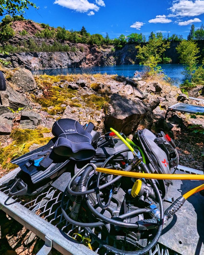 Blick auf den See von den Rödelbänken aus., Messinghausener See (See im Berg), Brilon - Messinghausen, Deutschland, Nordrhein-Westfalen