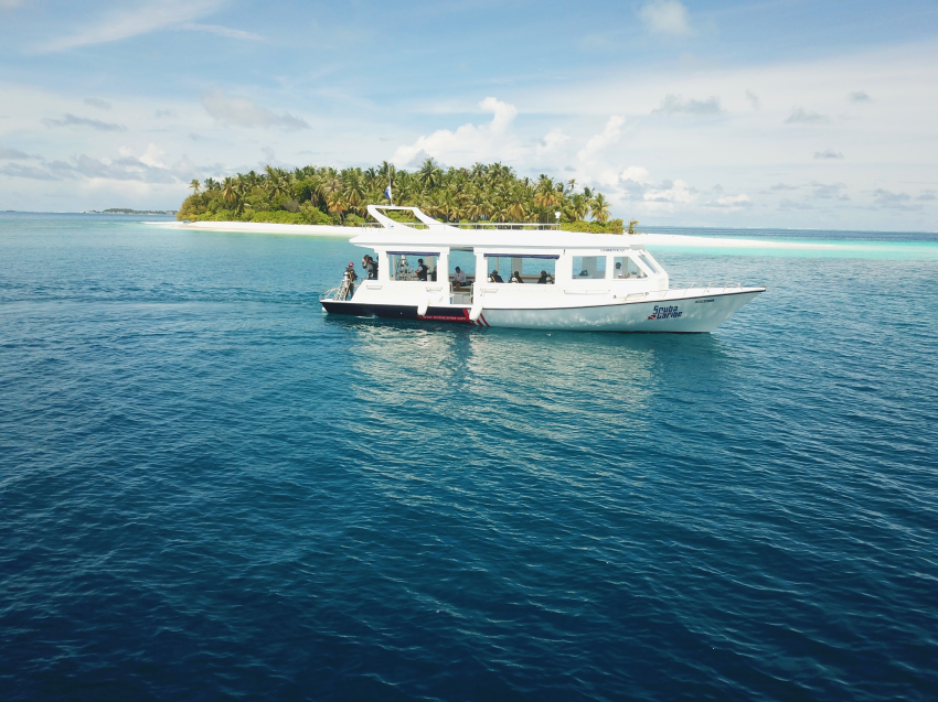 Tauch-Dhoni, Tauchboot, ScubaCaribe, Malediven, ScubaCaribe Maldives, Maafushi - Dhaalu (Süd-Nilande) Atoll
