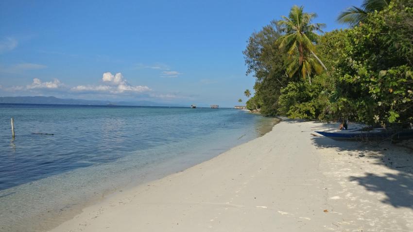 Strand Richtung Kri Eco Resort, Yenkoranu Homestay+Diving, Indonesien, Allgemein