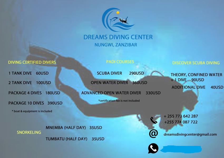 Dream Diving Center, Sansibar, Tansania