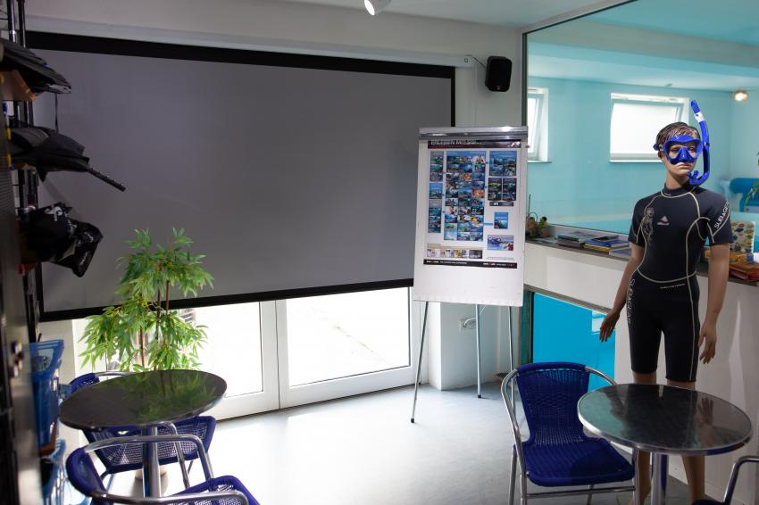 Schulungsraum, Tauchcenter Die Flosse, Gomaringen, Deutschland, Baden Württemberg