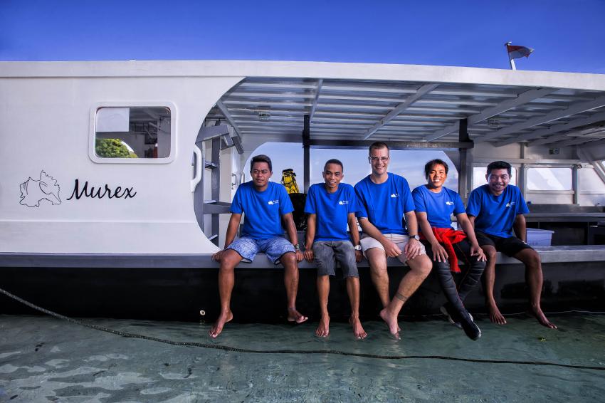 Murex Bangka Dive Crew, Murex Bangka, Murex Dive Resorts, diving, Indonesia, Sulawesi, Murex Dive Resort - Bangka Island, Indonesien