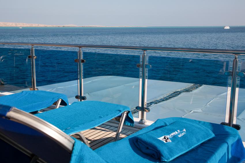Oberdeck, Dominator Ägypten tauchen safari Seawolf, M/Y Seawolf Dominator, Ägypten