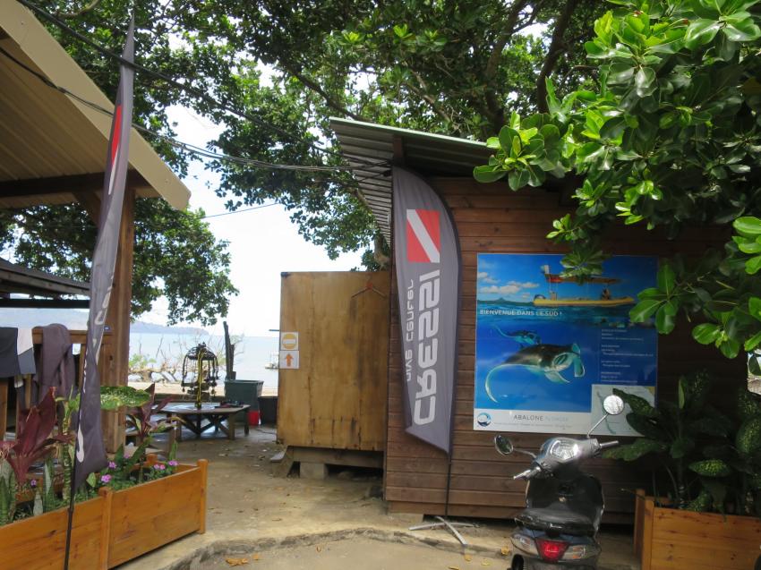 Eingangsbereich zum Tauchcenter, Abalone Plongée, Mayotte, Mayotte