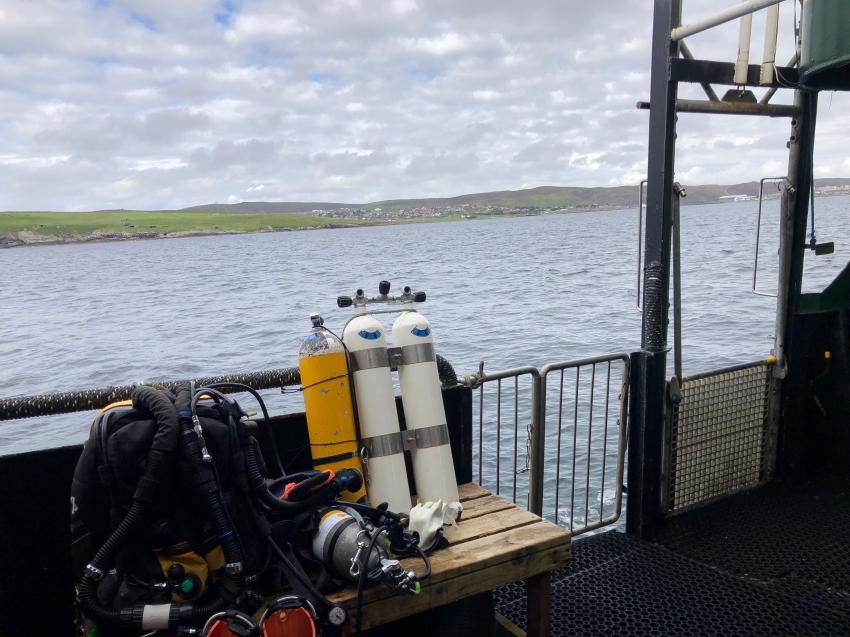 Tauchdeck, MV-Valhalla, Orkney and Shetland Charters, Großbritannien, Schottland