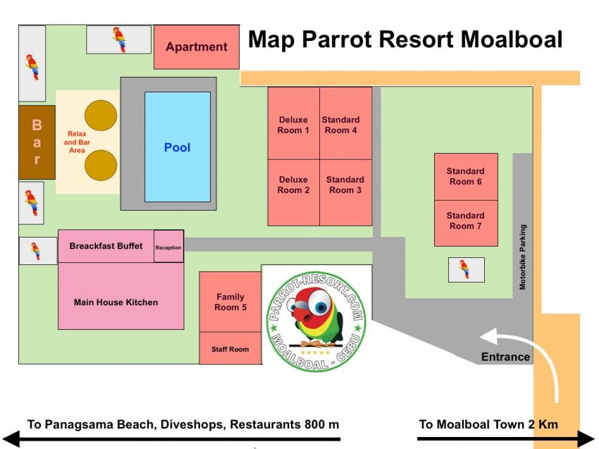 Parrot Resort Moalboal, Philippinen