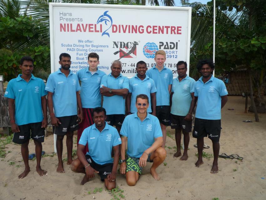 Unser Team 2015, Tauchen in Nilaveli, Nilaveli Diving Centre, PADI 5 Star IDC Dive Resort, Sri Lanka