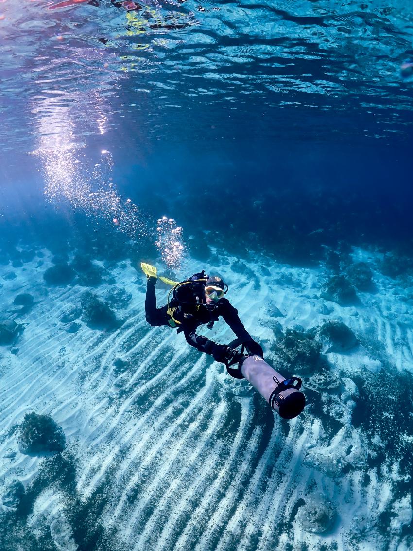 Scooter Tauchgang, Utina Diving, Xlendi Bay, Gozo, Malta, Gozo