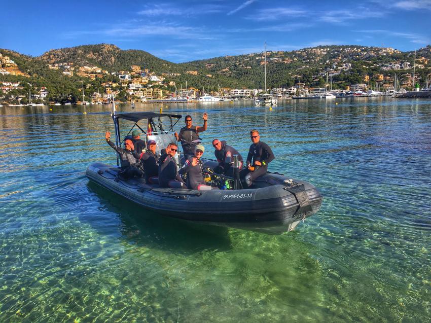 Tauchboot Cool Divers, Cool Divers, Puerto Andratx, Mallorca, Spanien, Balearen