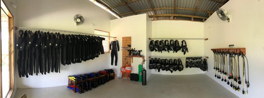 Equipment Room, Equipment, Dive Planet Mafia Island , Tansania