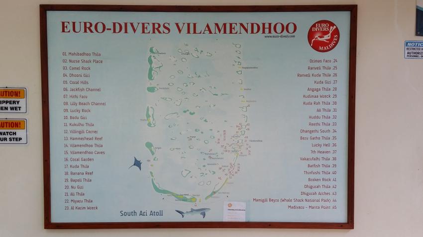 Tauchplätze, Euro-Divers, Vilamendhoo, Malediven