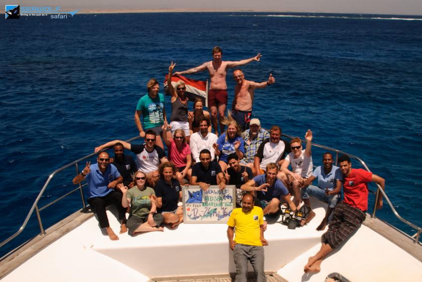 Eine tolle Truppe!, Seawolf Diving Safari Felo Highlight Tour, M/Y Seawolf Felo, Ägypten