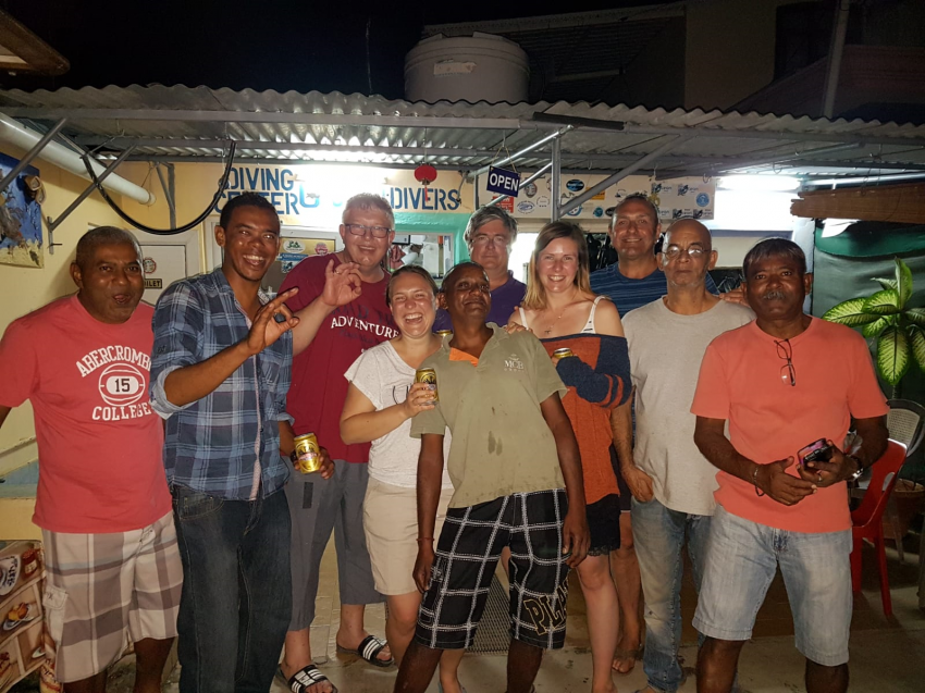 Grillfeier, Ocean Divers, Flic en Flac, Mauritius