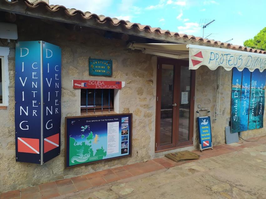 Office, Proteus Diving, Baia Sardinia (Sardinien), Italien, Sardinien