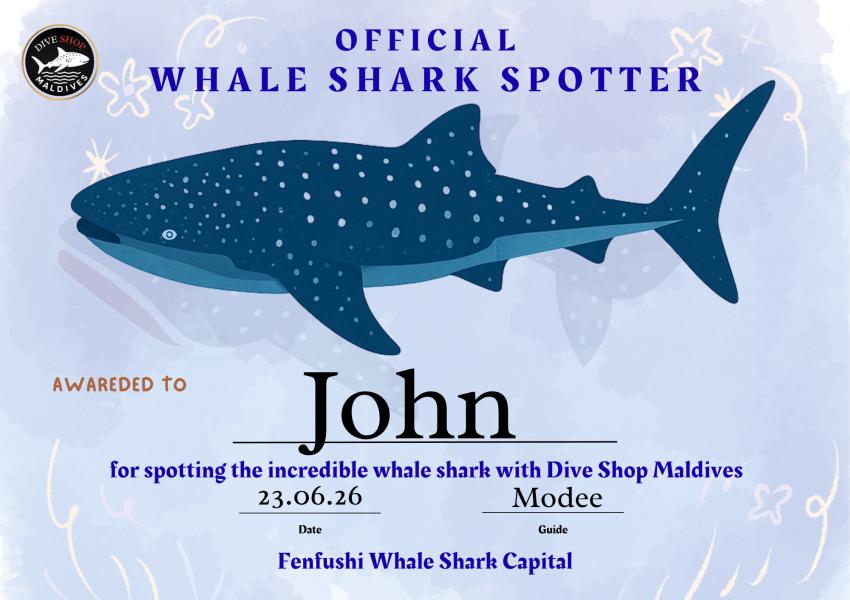 Whale shark spoter, Dive Shop Maldives, Fenfushi, Malediven
