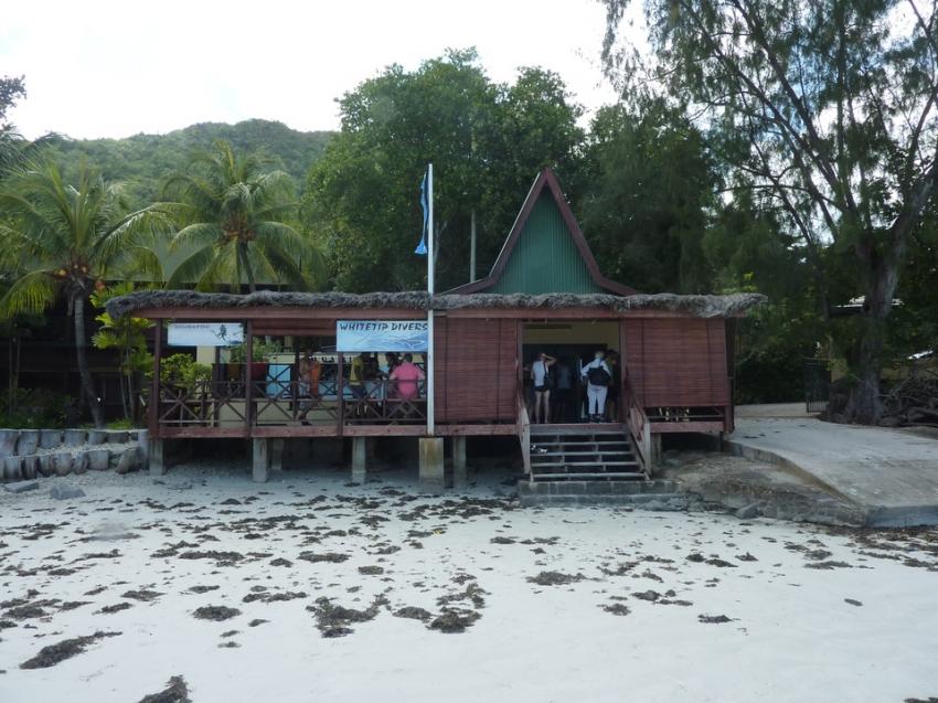 Die Tauchbasis, Whitetip Divers, Praslin, Seychellen