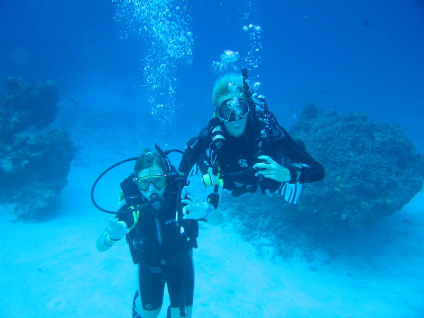 Tochter & Tauchlehrer in Cozumel :-), Pro Dive International - Royal Hideaway Playacar & Allegro Playacar, Mexiko