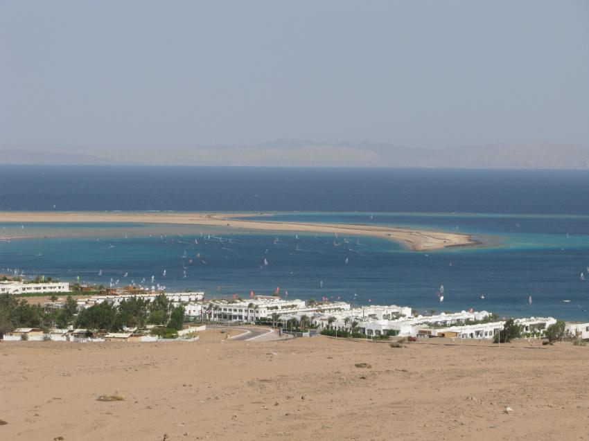 Dahab Lagune Hot spot für Kite -und Windsurfer, Sinai Divers, Backpackers DC, Dahab, Ägypten, Sinai-Nord ab Dahab