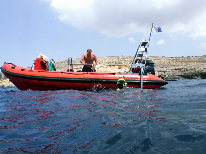 Gozo Aqua Sports - Dive Centre, Gozo allgemein,Malta,schlauchboot,zodiak