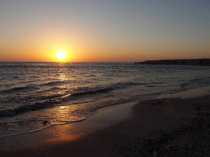 Sunrise at beach, Luxury Roots Camp, Ägypten, El Quseir bis Port Ghalib
