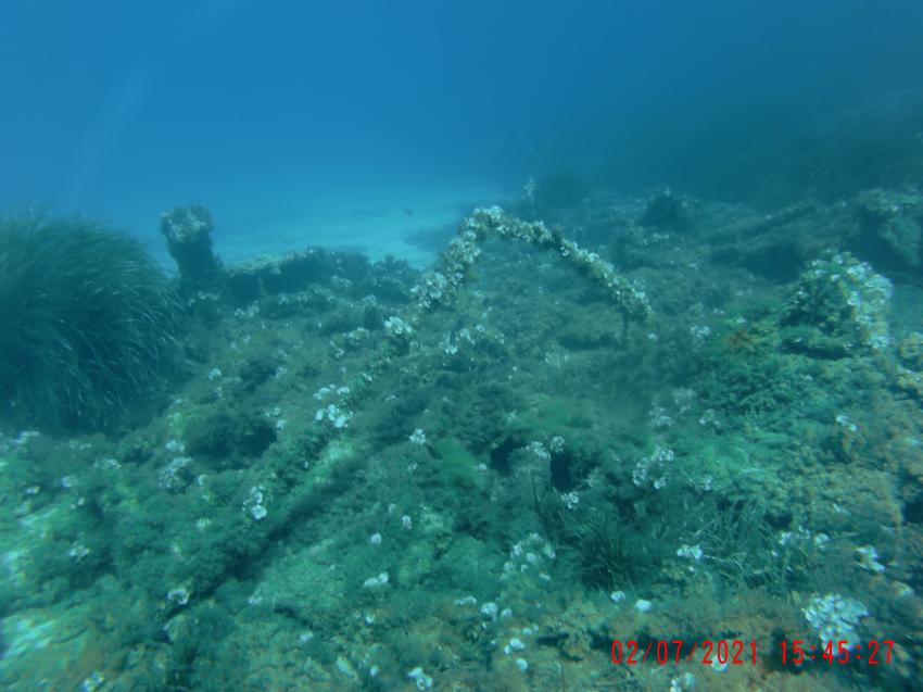 Wrack 1, Diving Center, Cala Pada, Ibiza, Spanien, Balearen