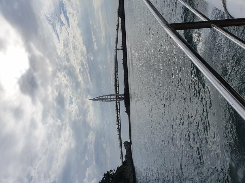 Blick zum Hafen, Little Munsom, Jeju Island, Südkorea