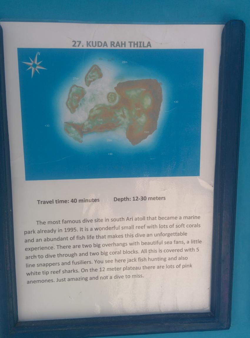 Tauchplatz Info, Holiday Island – diveOceanus, Malediven