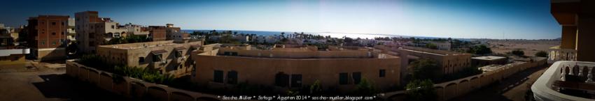Blick vom Balkon, Panorama Guesthouse & Restaurant, Safaga, Ägypten