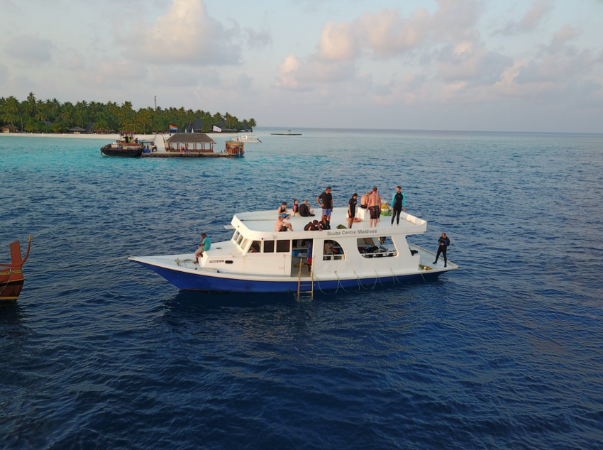 unser "kleines Tauchboot", Fulidhoo Dive, Fulidhoo, Malediven