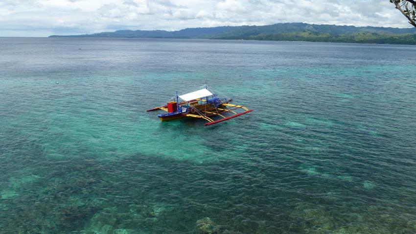 Tauchboot, Sunset Dive Resort, Guindulman/Anda, Bohol, Philippinen