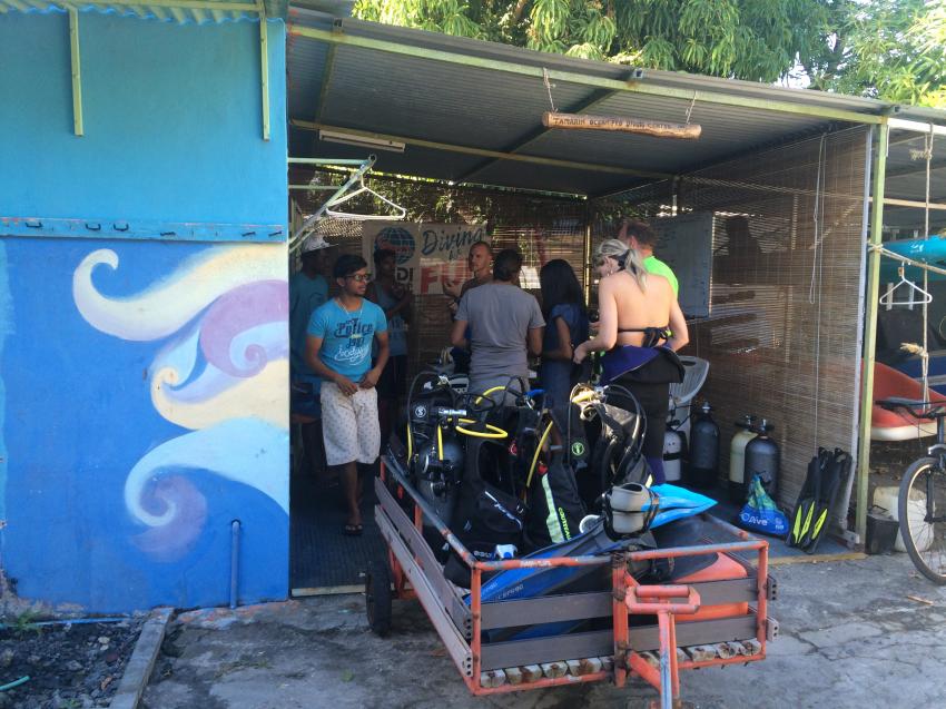 Am Tauchcenter, Tamarin Ocean Pro Diving Center, Tamarin Bay, Mauritius