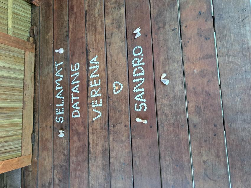 Empfang, Raja4Divers, Pulau Pef, Raja Ampat, Indonesien