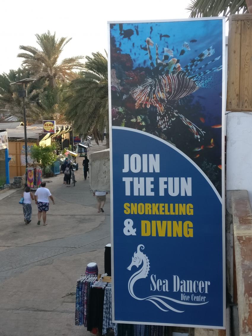 Blick auf die Promenade , Sea Dancer Dive Center, Dahab, Ägypten, Sinai-Nord ab Dahab