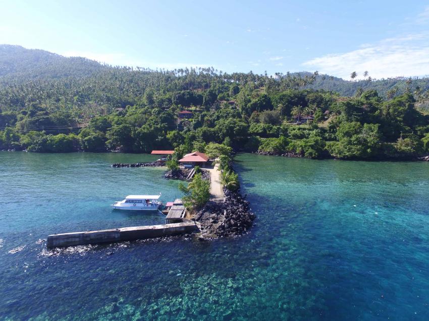 Resort von Drone, lumbalumba diving, manado, Indonesien, bunaken, tauchen, sulawesi, resort, Lumbalumba Diving Resort, Manado, Sulawesi