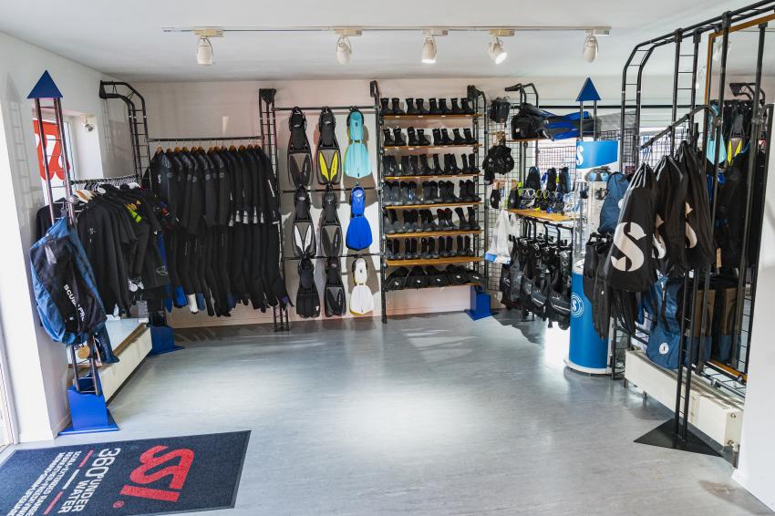 Shop, Tauchcenter Die Flosse, Gomaringen, Deutschland, Baden Württemberg