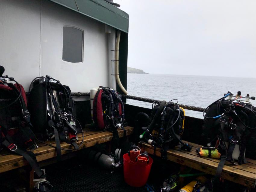 Tauchdeck, MV-Valhalla, Orkney and Shetland Charters, Großbritannien, Schottland