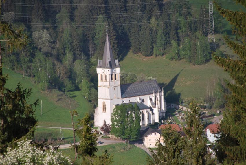 Blick auf Bad St. Leonhard im Lavanttal, Hotel Moselebauer, Bad St. Leonhard im Lavantal, Österreich