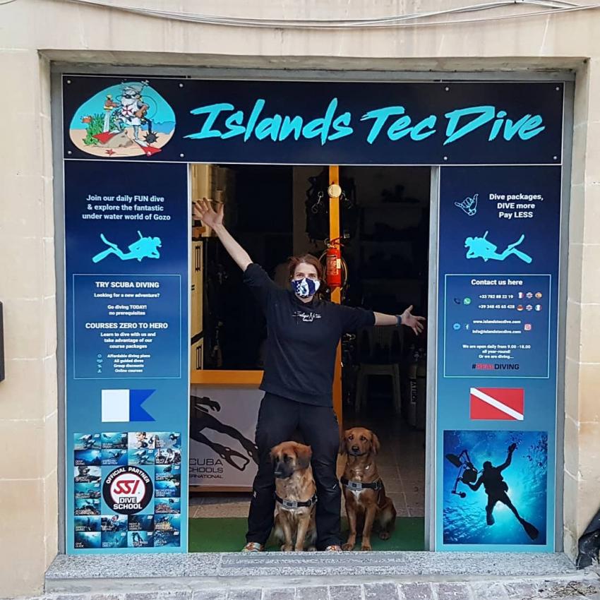 Islands Tec Dive Eingang, Tauchschule, Islands Tec Dive, Gozo - Marsalforn, Malta, Gozo